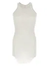 Rick Owens Basic Rib Tank Tops Green In White