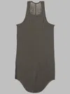 Rick Owens Basic Rib Tank Top In Beige