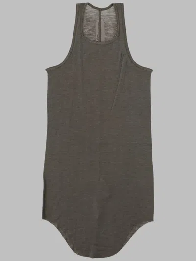 Rick Owens Basic Rib Tank Top In Beige