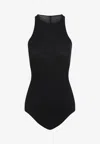 Rick Owens Black Basic Rib Cotton Tank Top In Black
