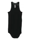 Rick Owens Racer-back Curved-hem Top In Black