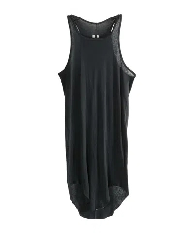 Rick Owens Basic Rib Tank Top In Black