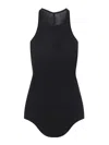 Rick Owens Basic Rib Tank Top For Women In Black