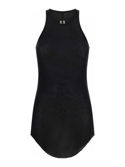 Rick Owens Basic Rib Tank Top In Black