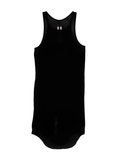 Rick Owens Basic Rib Tank Top In Black