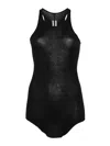 Rick Owens Womens Black Round-neck Sleeveless Cotton-knit Top In Black