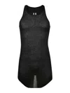 Rick Owens Basic Rib Tank Top Clothing In Black