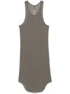Rick Owens Basic Rib Tank Top In Brown