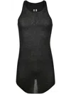 Rick Owens Basic Rib Tank Top Clothing In Black