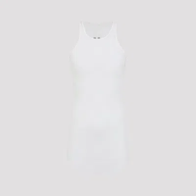 Rick Owens Basic Rib Tank Top For Men In White