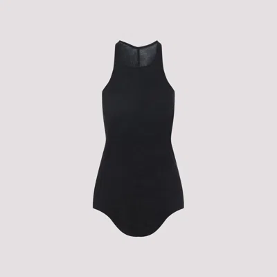 Rick Owens Basic Rib Tank Top For Women In Black