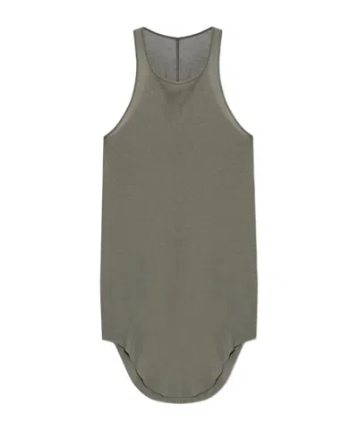 Rick Owens Basic Rib Tank Top In Gray