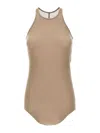 Rick Owens Grey Basic Rib Tank Top In Grey