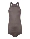 Rick Owens Basic Rib Tank Top In Grey