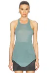 Rick Owens Raw-cut Hem Tank Top In Mouthwash