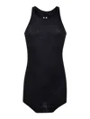 Rick Owens Ribbed Racerback Tank Top In Negro