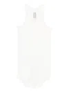 Rick Owens Basic Rib Tank Top In White
