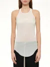 Rick Owens Basic Rib Tank Top In White