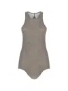 Rick Owens Basic Rib Tank Top In White