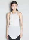 Rick Owens Off-white Basic Rib Tank Top In White