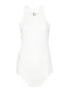 Rick Owens Fine-ribbed Tank Top In White