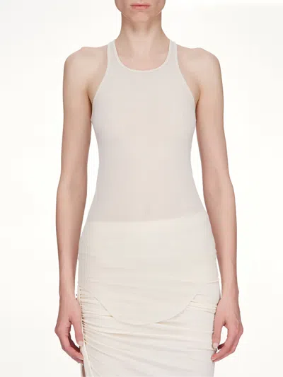 Rick Owens Basic Rib Tank In White