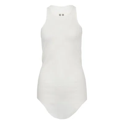 Rick Owens Basic Rib Top Mini Rib Jersey In White
