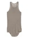 Rick Owens Tank Top With Curved Hem And Racerback Design