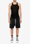 Rick Owens Basic Ribbed Tank Top In Black