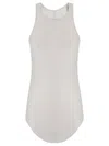 Rick Owens Basic Ribbed Tank Top In Gray