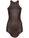 Rick Owens Basic Ribbed Tank Top In Neutrals