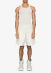 Rick Owens Basic Ribbed Tank Top In White