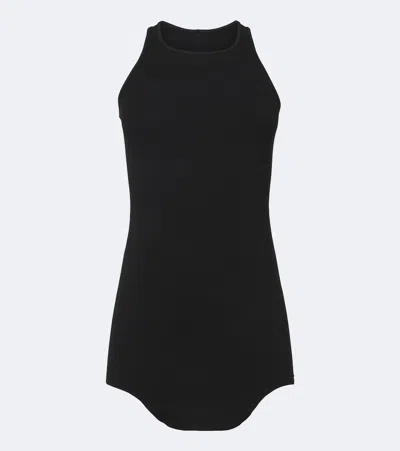 Rick Owens Basic Ribbed-knit Cotton Jersey Tank Top In Black