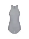 Rick Owens Basic Ribbed-knit Tank Top In Gray