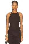 Rick Owens Basic Tank Top In Brown