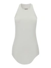 Rick Owens Sleevelss Ribbed Tank Top In White