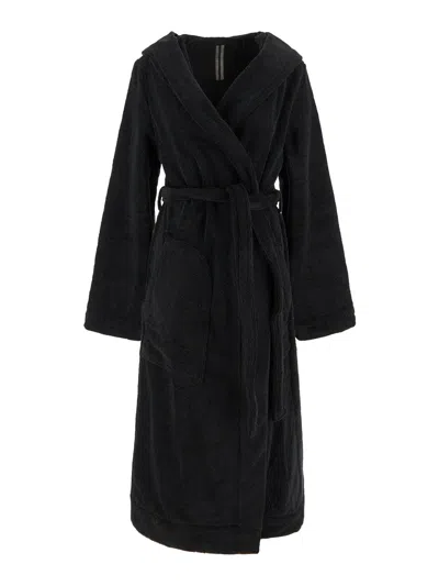 Rick Owens Bathrobe  In Black