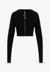 Rick Owens Batwing Klaus Zip Cardigan In Black