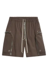 Rick Owens Bauhaus Bela Drawstring Cargo Shorts