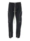 Rick Owens Bauhaus-inspired Cargo Pants With Elastic Waistband In Black