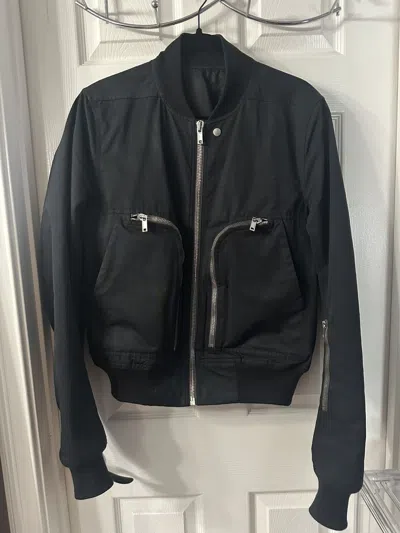 Pre-owned Rick Owens Bauhaus Bomber Jacket In Black