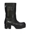 Rick Owens Black Hollywood Bahaus Ballast Boots In Black