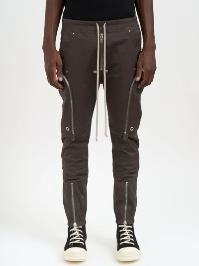 Rick Owens Bauhaus Cargo Dark Dust Pants In Blue