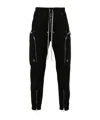 Rick Owens Bauhaus-inspired Cargo Pants With Elastic Waistband In Black