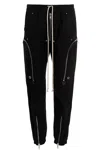 Rick Owens Bauhaus-inspired Cargo Pants With Elastic Waistband In Black