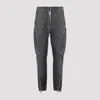 Rick Owens Elastic Waist Cargo Trousers Featuring Pockets In Black
