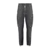 Rick Owens Elastic Waist Cargo Trousers Featuring Pockets In Gray