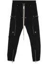 Rick Owens Bauhaus-inspired Cargo Pants With Elastic Waistband In Black