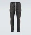 Rick Owens Elastic Waist Cargo Trousers Featuring Pockets In Gray