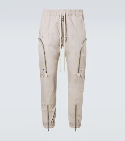 Rick Owens Bauhaus Cotton-blend Poplin Cargo Pants In Brown